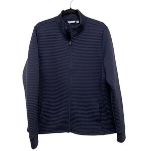 Lady Hagen Textured Full Zip Navy Golf Activewear Jacket - Women’s XXL